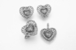 ハートペンダント 925 純銀 パーソナライズド ブレスレット イヤリング 指輪 ネックレス 女性 宝石セット